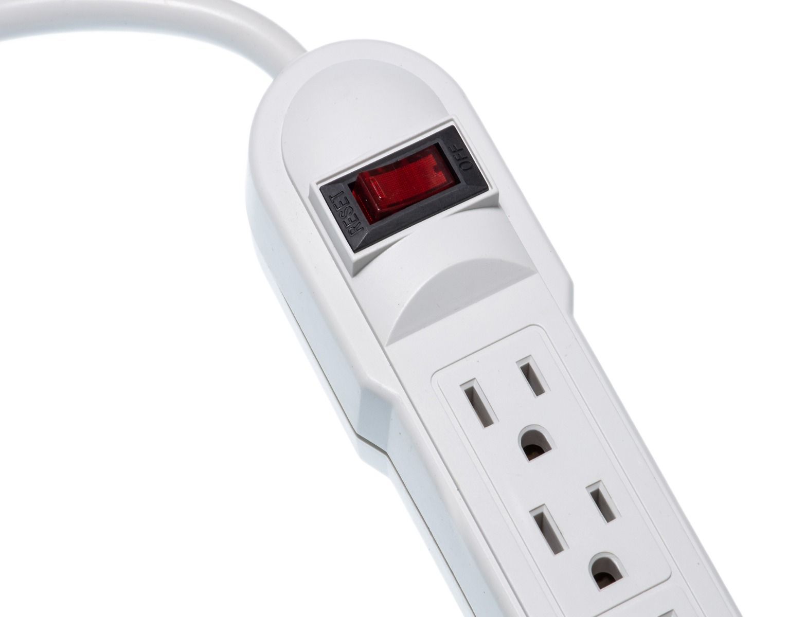 Power Strip 8 Vertical Outlet Surge Protected Plastic Power Strip with 6FT Extension Cord