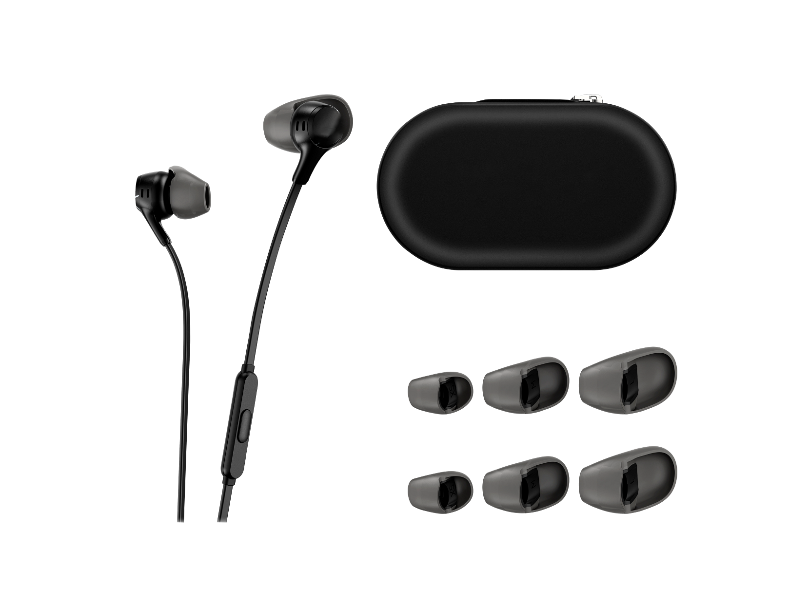 In-ear Headphones Wired Gaming In-Ear Earbuds with Built-In Multifunction Mic & Hard Storage Case