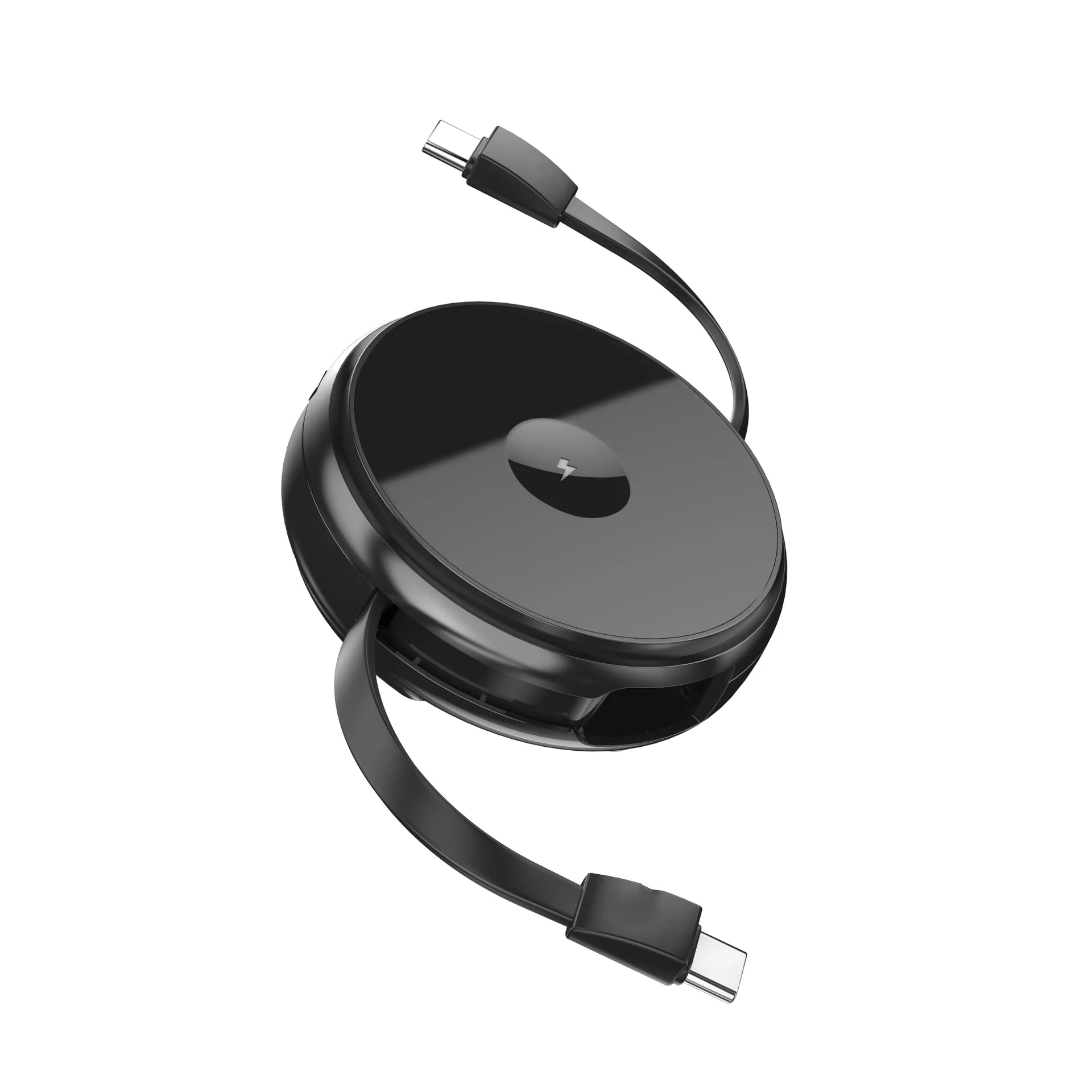 USB Charger 2-in-1 Retractable USB-C Cable Wireless Multi-Device USB Charger