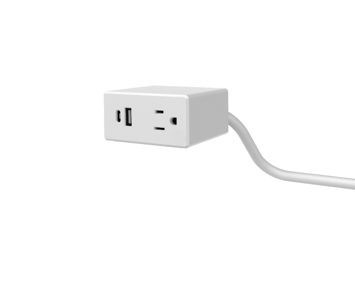 Power Strip Compact Multi-Function Desktop Power Tap with AC Outlet & Dual USB Ports