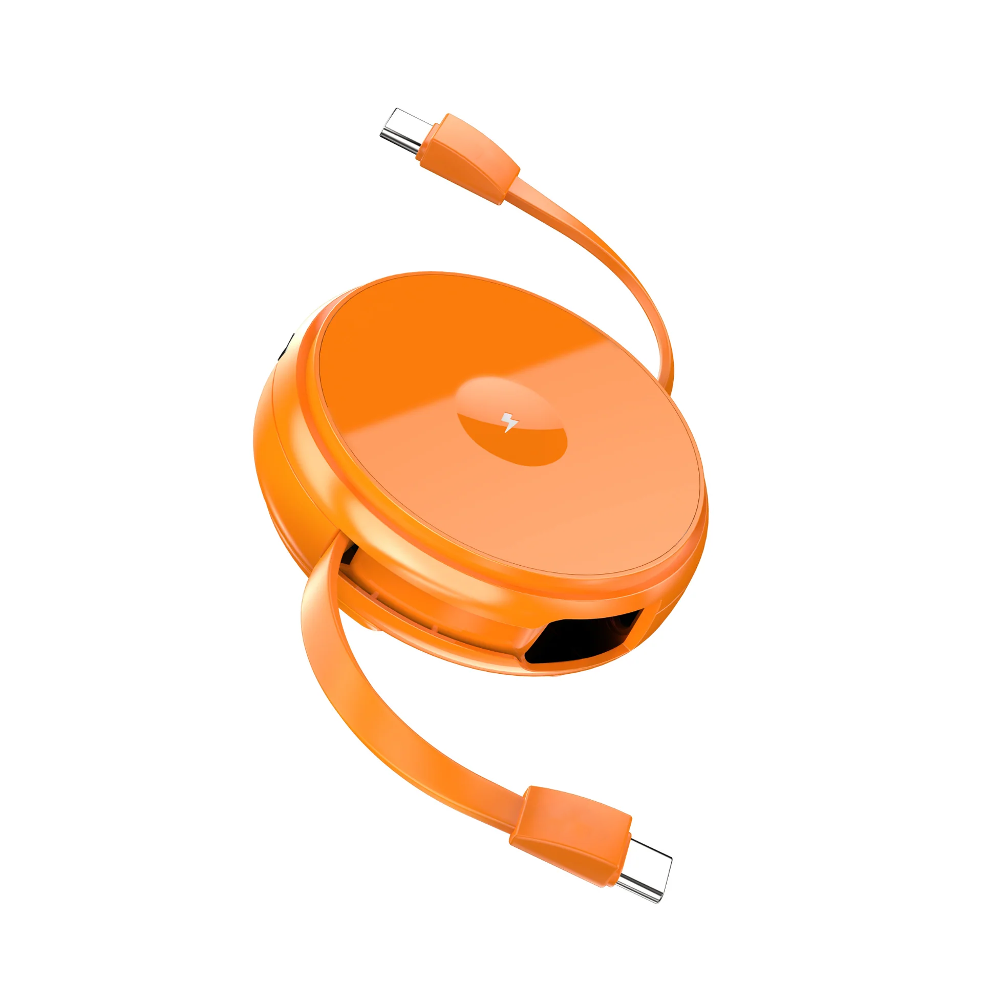 USB Charger 2-in-1 Retractable USB-C Cable Wireless Multi-Device USB Charger