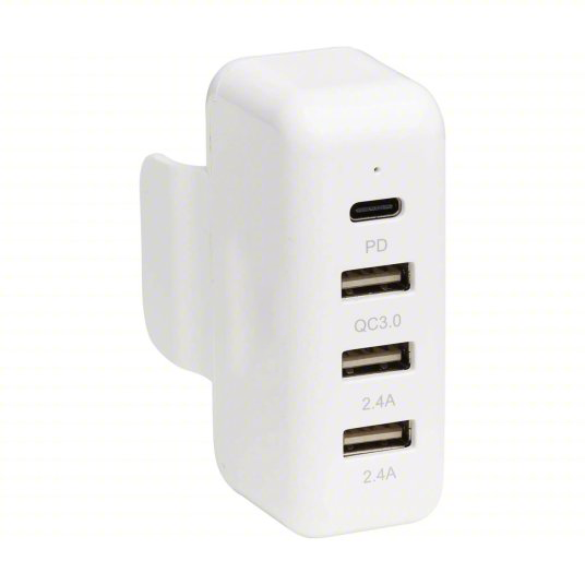 USB Charger 4-Port Multi-Function Wall USB Charger Adapter with PD & QC Fast Charging Ports
