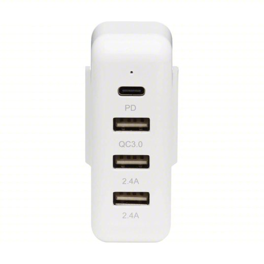 USB Charger 4-Port Multi-Function Wall USB Charger Adapter with PD & QC Fast Charging Ports